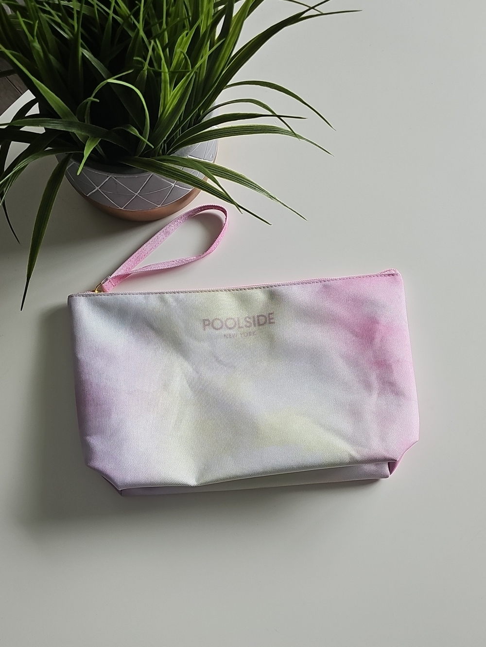 Poolside New York Pink Tie-Dye Water Resistant Wristlet Pouch